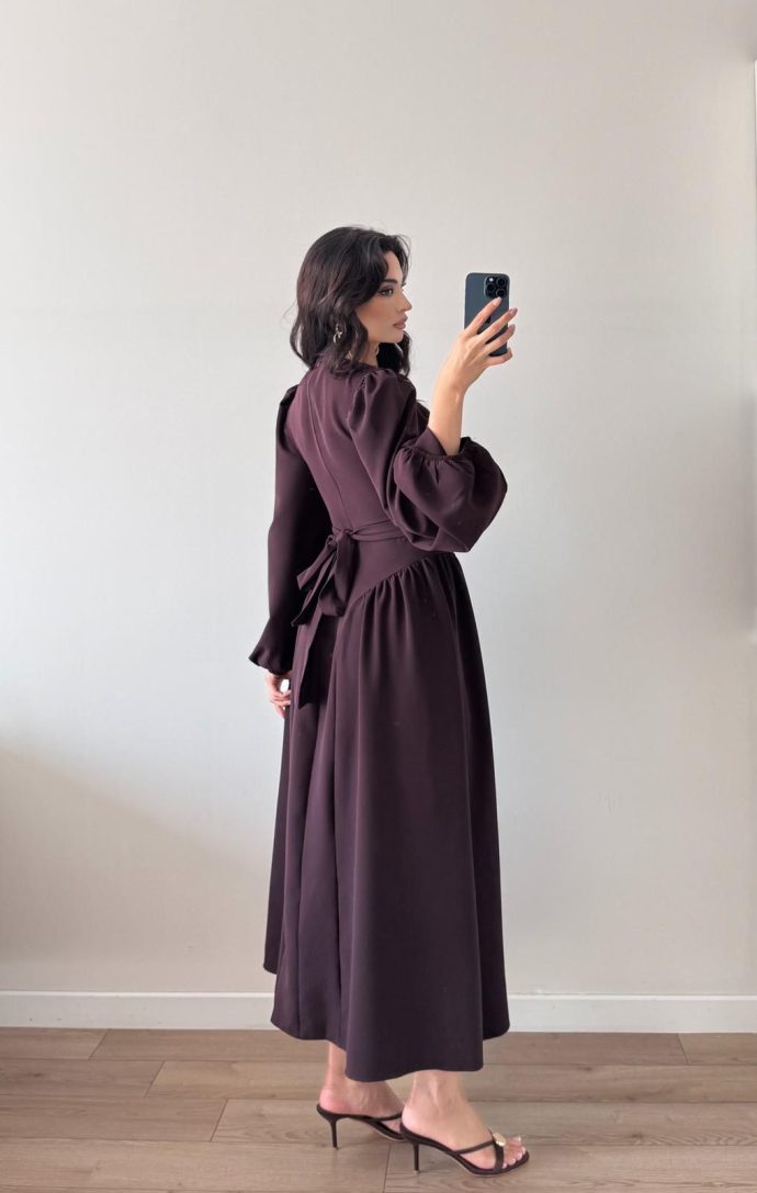 Adeline brown dress – Image 3