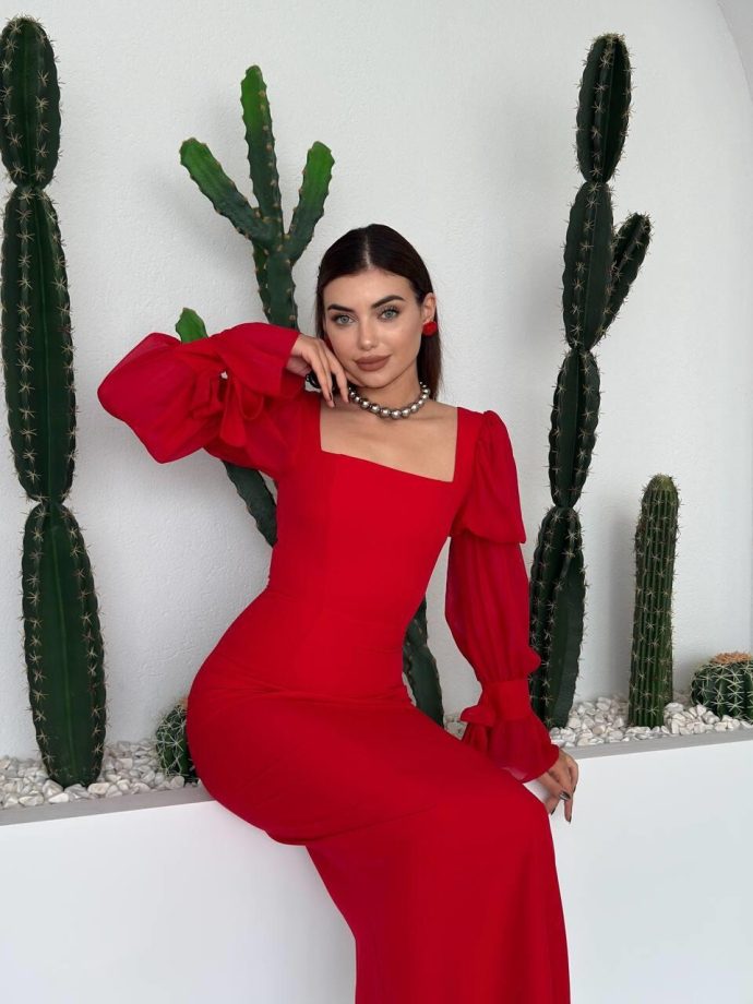Robe Leen rouge – Image 2