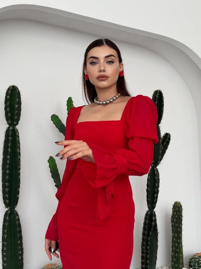 Robe Leen rouge – Image 4