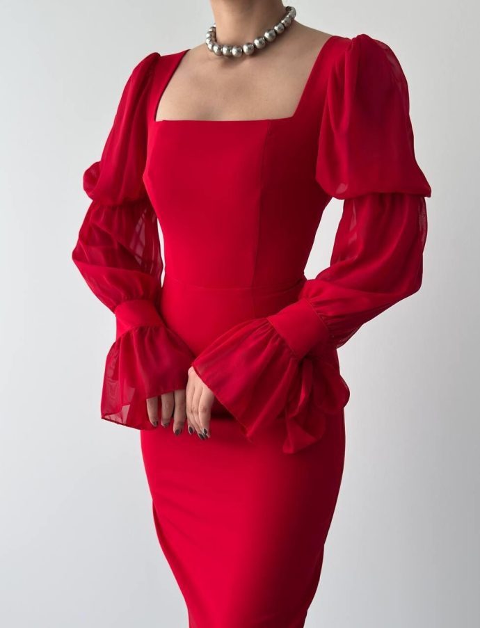 Robe Leen rouge – Image 3