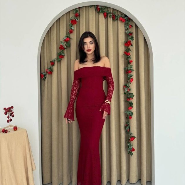 Fairy burgundy dress