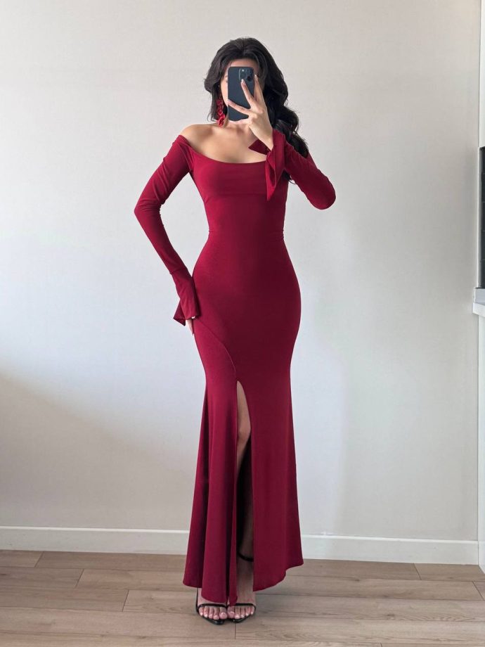 Robe luna bordeau