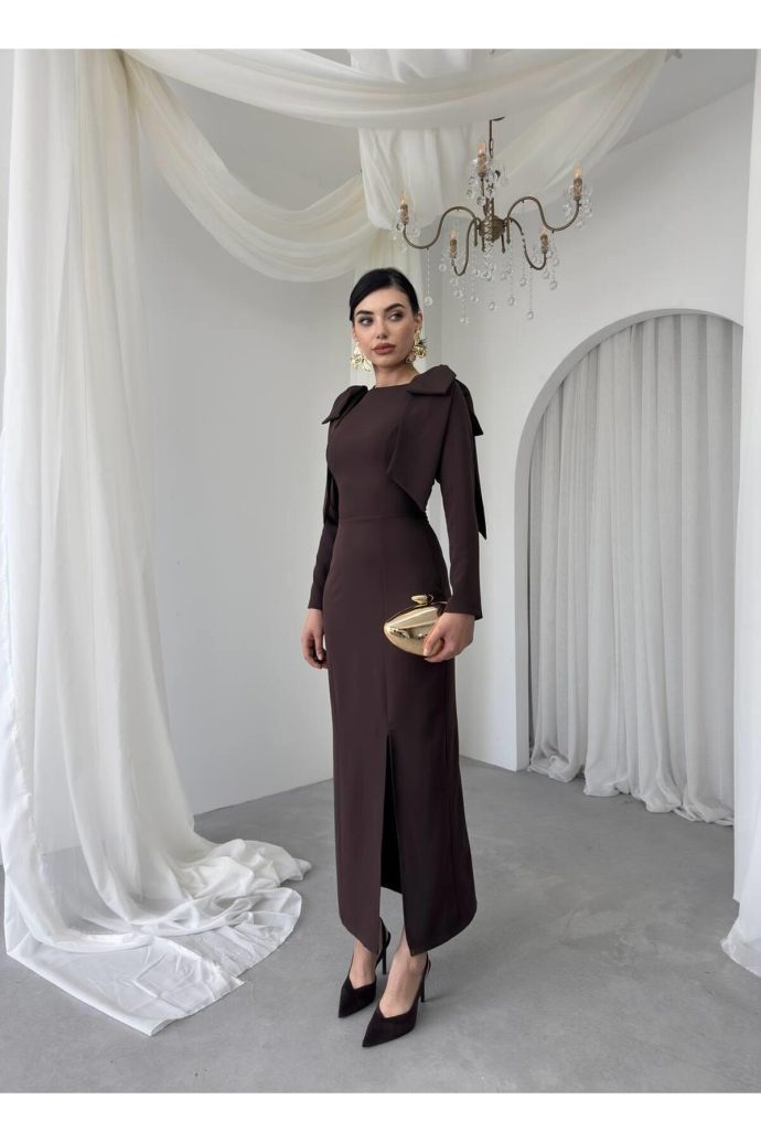 Sofia coffee dress – Image 4