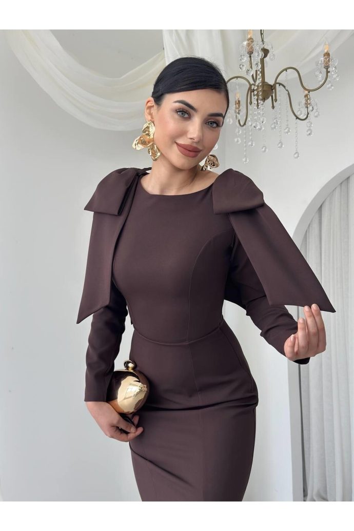 Sofia coffee dress – Image 2
