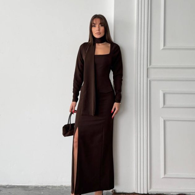 Timeless cocoa dress