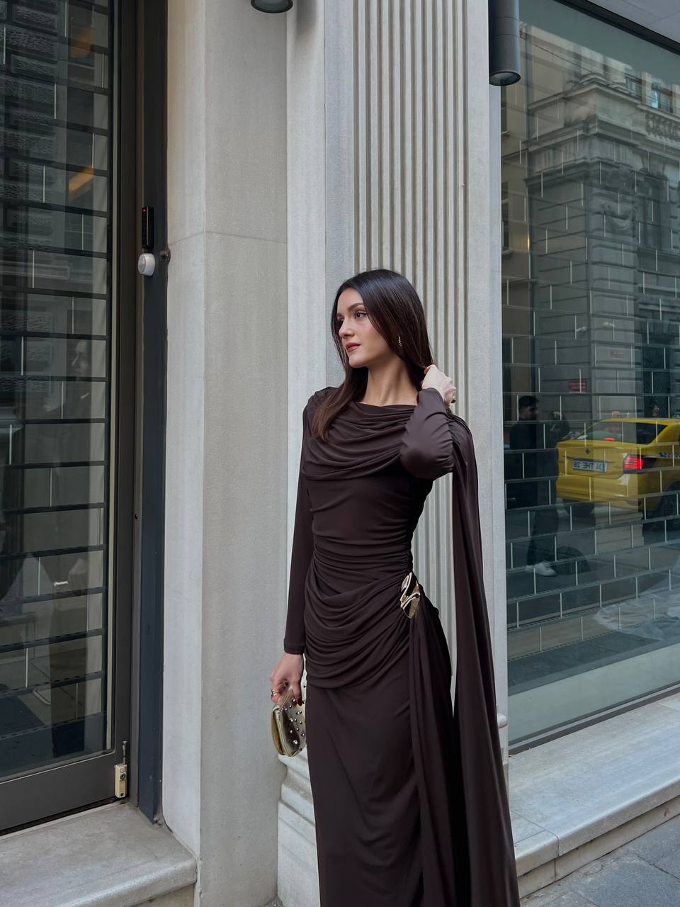 Sibel brown dress – Image 3