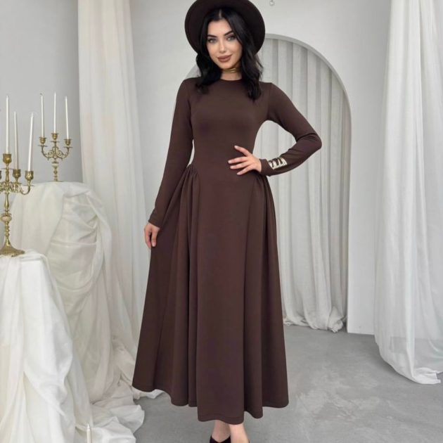 Robe Sandria marron