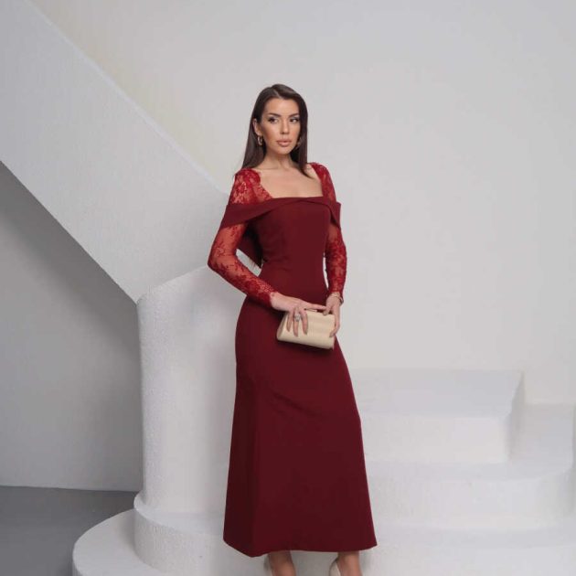 Valentina in burdundy