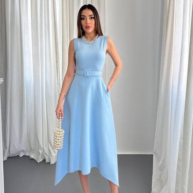 Robe Vanny en bleu ciel