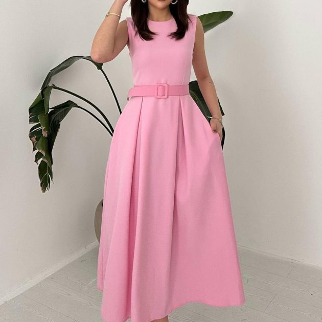 Robe Gory en rose poudré