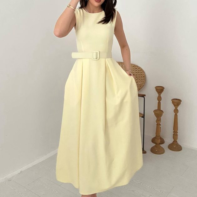 Robe Gory en jaune pastel