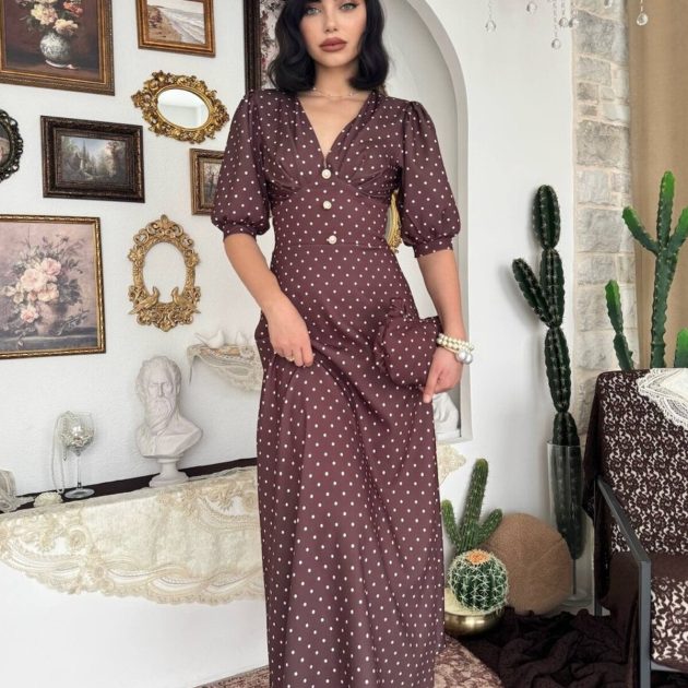 Cinderella pearl mocca dress