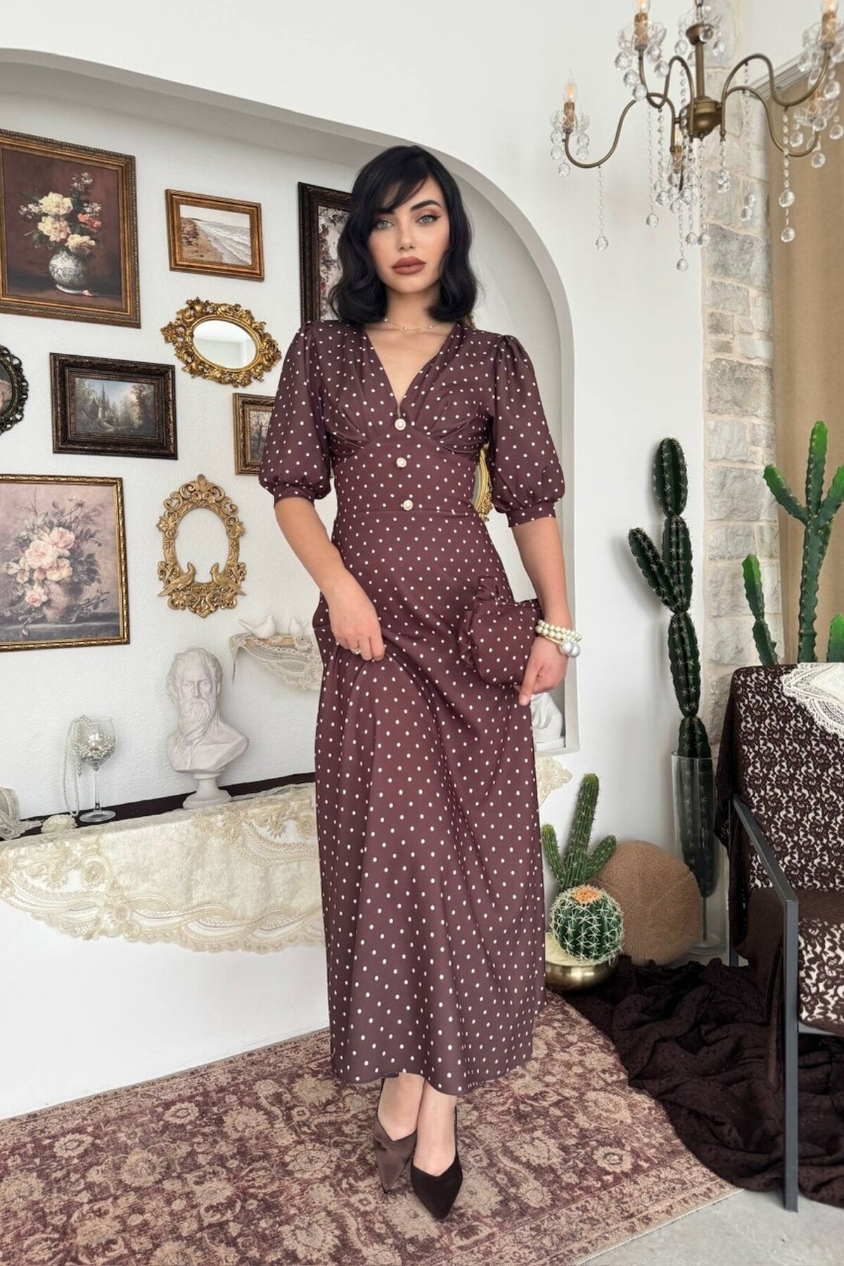 Cinderella pearl mocca dress